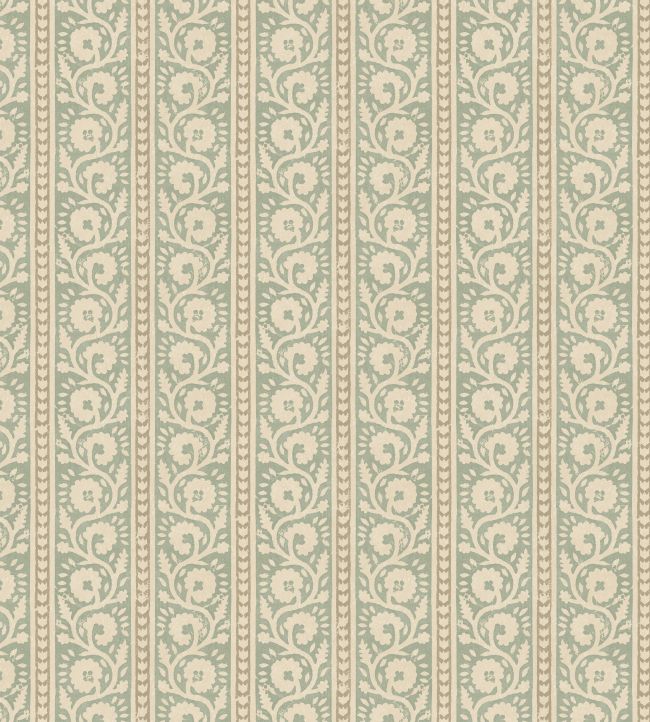 Bibury Wallpaper in Aqua by GP & J Baker | Jane Clayton