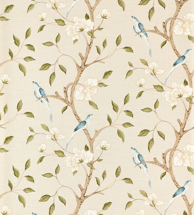 Eleonora Print Wallpaper in Evergreen by Zoffany | Jane Clayton