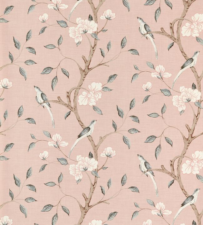 Eleonora Print Wallpaper in Tuscan Pink by Zoffany | Jane Clayton