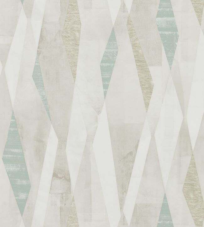 Vertices Wallpaper in Teal/Stone by Harlequin | Jane Clayton