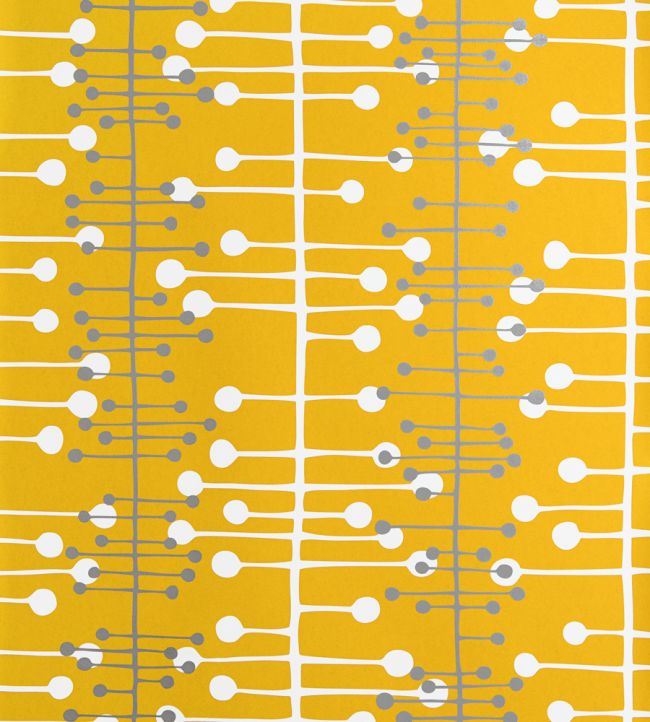 Muscat Wallpaper in Yellow by MissPrint | Jane Clayton