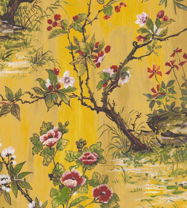 Rivington Wallpaper in Yellow by Woodchip & Magnolia | Jane Clayton