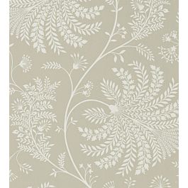 Mapperton Wallpaper in Linen / Cream by Sanderson | Jane Clayton