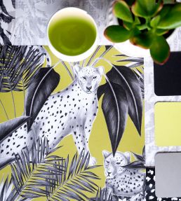 Jungle Cheetah Wallpaper by Ohpopsi Duck Egg