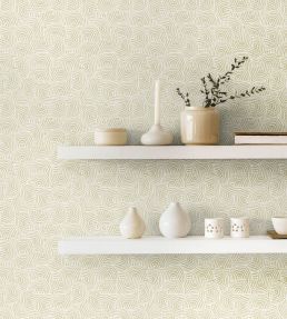 Venation Mini Wallpaper by Ohpopsi Natural Linen